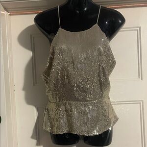 Dynamite Shimmering Gold Sequin Camisole